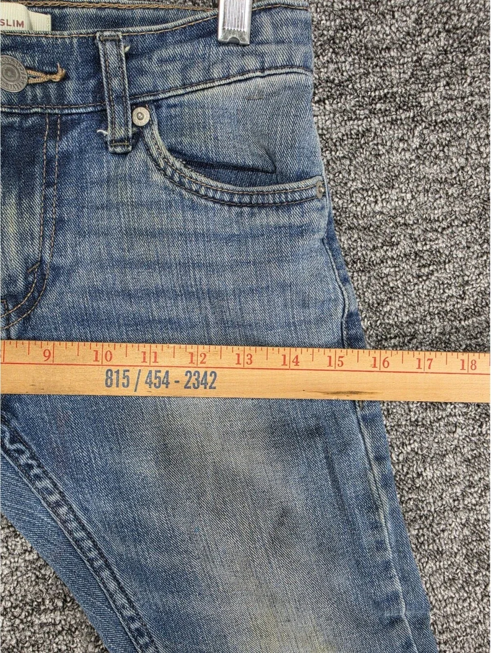 Levi's 511 Slim Fit Light Wash Blue Stretch Denim Jeans 5-Pocket Reg 10